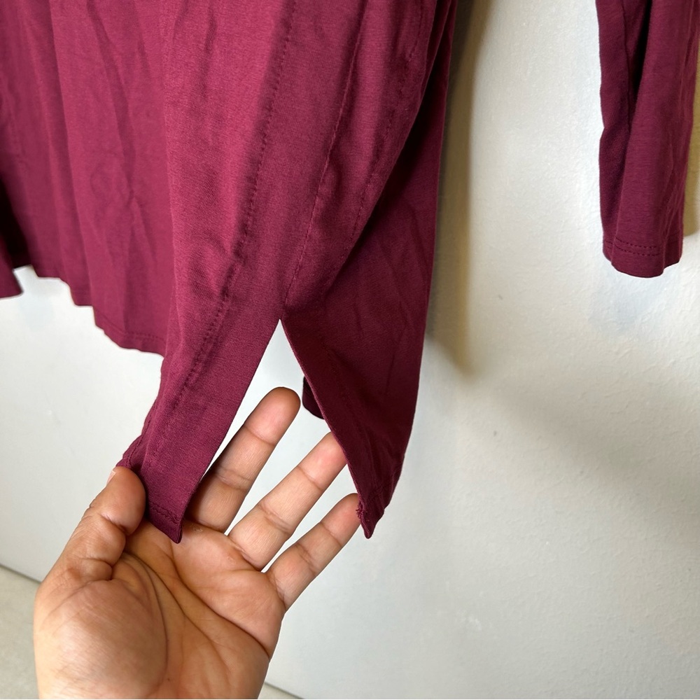 J. Jill Luxe Supima‎ forward seam tunic Maroon size XL Petite - Picture 4 of 7